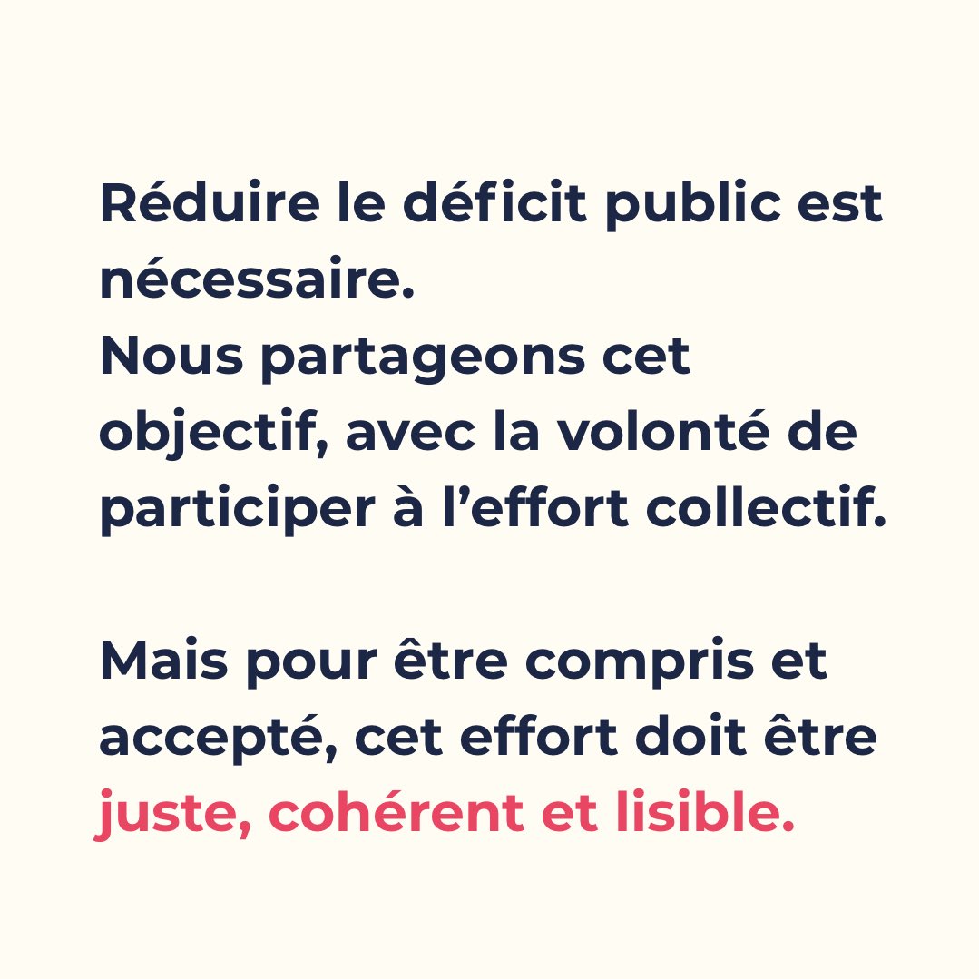 💬 #Budget2026 Réduire le déficit, oui. Mais avec justice et cohérence. 🧵