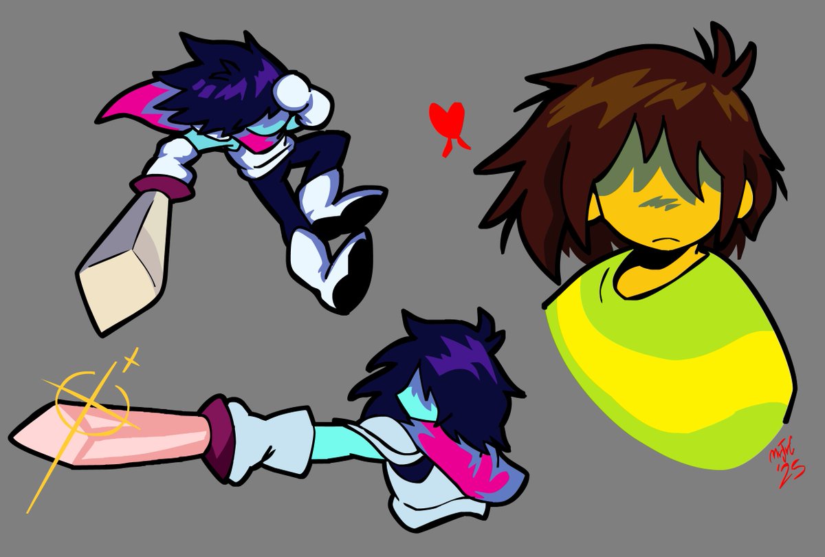 Jars2008's tweet image. I have a friend who looks like Kris from deltarune so I'll send this to them to see what they think