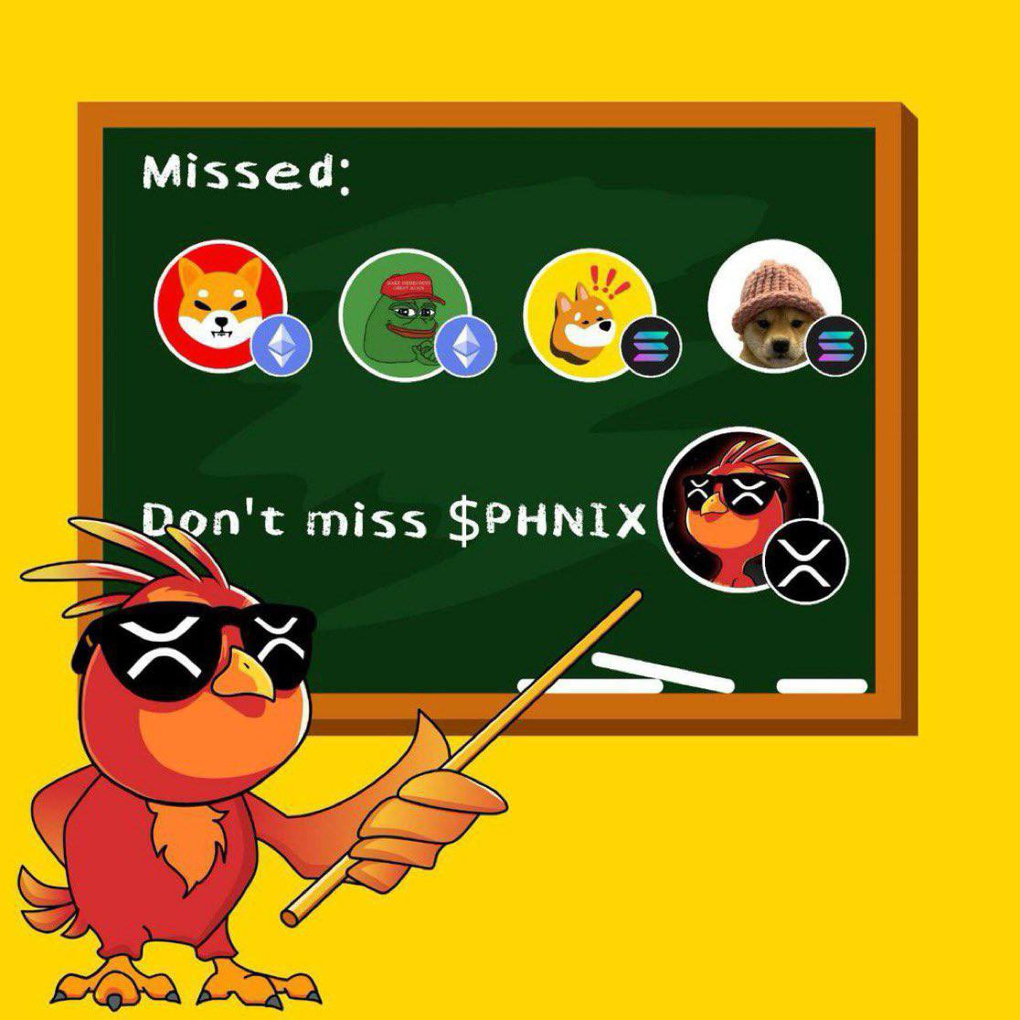 $ETH has billion-dollar memes.
$SOL has billion-dollar memes.
$BNB had billion-dollar memes.

The mascot of $XRP, $PHNIX, is only at a $15 million market cap.

Will $PHNIX be the first billion-dollar $XRP memecoin? 👀
