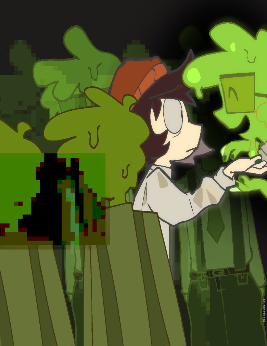 I forgot to post my illustration here, silly me. 

#Dapduo #quackityfanart #slimeciclefanart