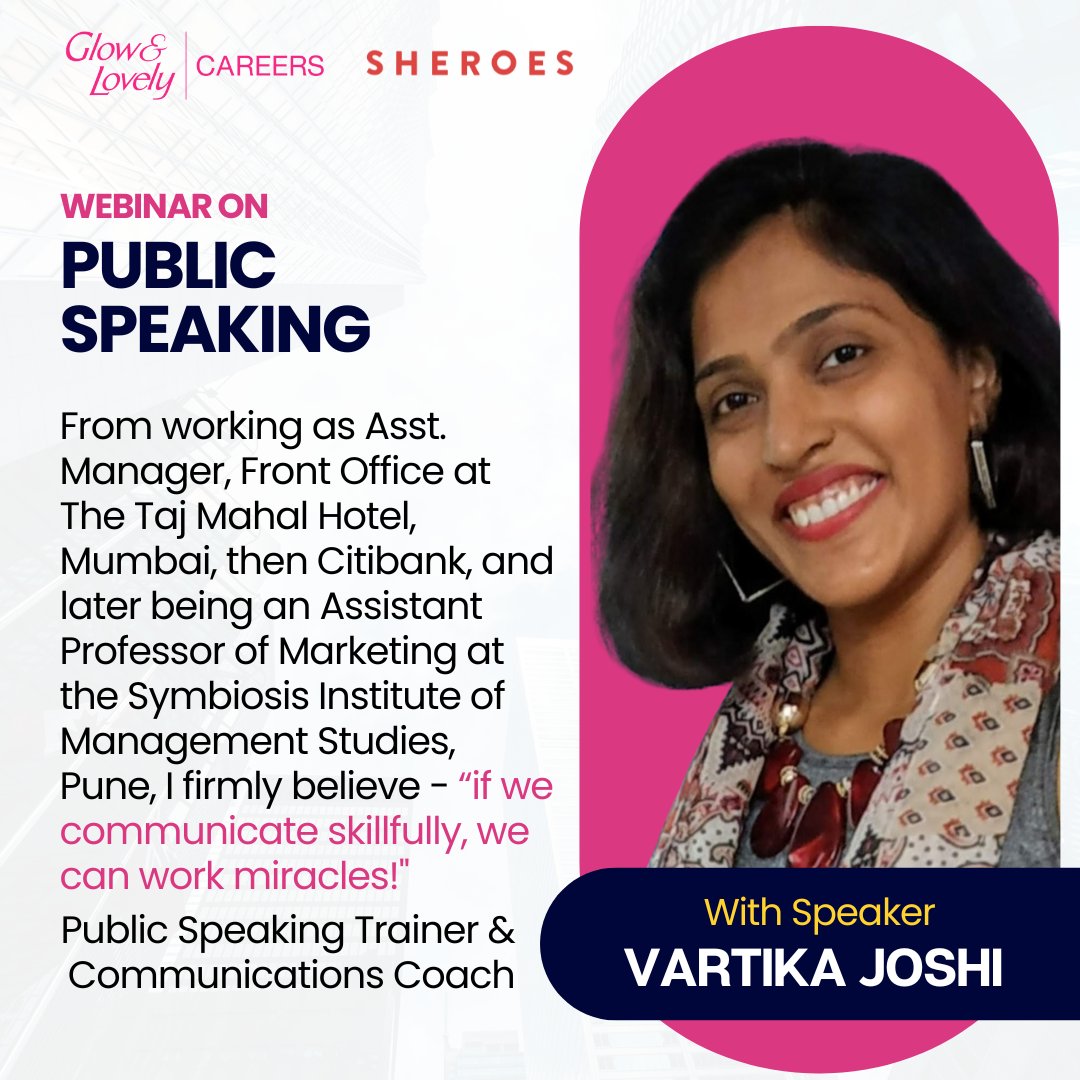 🎤 WEBINAR ALERT!
Ready to conquer the fear of public speaking?
Register Now:
go.sheroes.com/public/go/gal-…
📅 Date: Wednesday, July 30, 2025
🕒 3-4 PM

Book your free seat. Hurry up! ✅