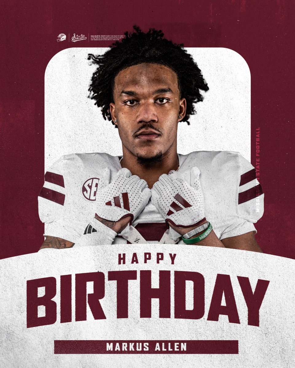 HailStateFB's tweet image. Bulldog Family, help us wish our guy @MarkusAllen19 a very Happy Birthday!
#HailState
