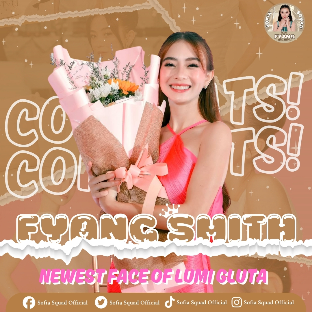 sofiasquadofc's tweet image. NASAAN SI FYANG? 

Congratulations Queen Fyangi! 🩷

Nasa LUMI Family na ang ating eabab! Newest Face of LUMI Gluta 🩷 Na revealed na ang hinihintay ng iba kung ano ang secret ng ating eabab!

LUMI-wanag at LUMI-gaya ang skin ng nag iisang Queen Fyangi. ✨🩷

#fyangsmith