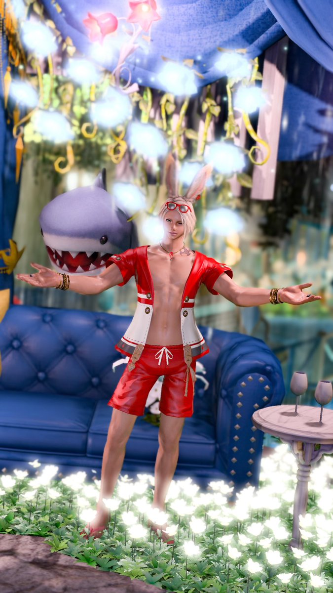 交流店プティは現在
期間限定"Summer Vibes"と銘打って、夏や海をイメージした内装でお客様をお待ちしております☀️🏝️🦈🌺

夏ミラプリでみんなで夏を楽しみましょう

#FF14 #FF14SS #交流店