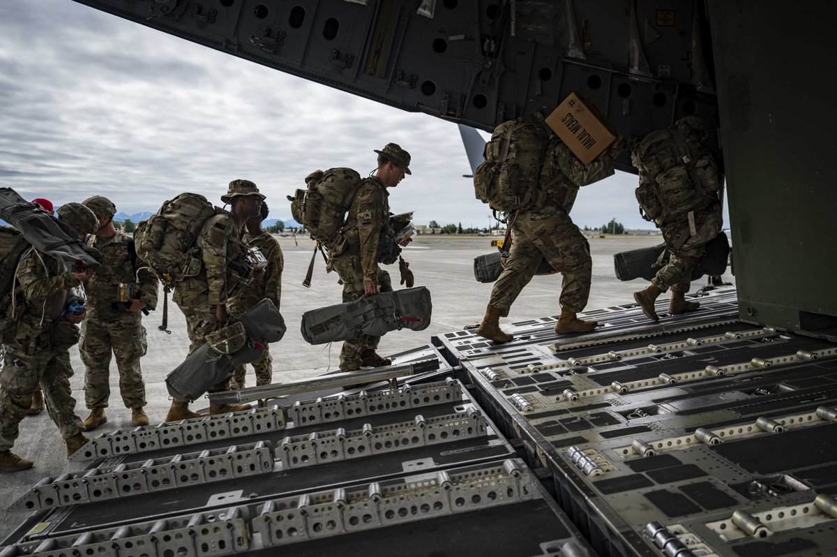 PACAF's tweet image. USAF Airmen airlifted U.S., Australian, and German paratroopers across the vast Pacific Ocean to a successful air-insertion in Australia in support of exercise Talisman Sabre 25. #TS25 is the largest military exercise held in Australia, jointly planned by the U.S. and Australia.