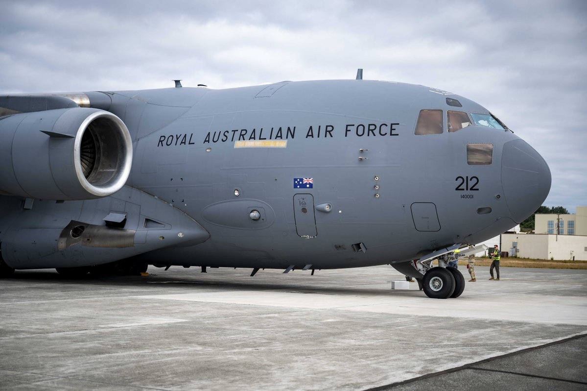 PACAF's tweet image. USAF Airmen airlifted U.S., Australian, and German paratroopers across the vast Pacific Ocean to a successful air-insertion in Australia in support of exercise Talisman Sabre 25. #TS25 is the largest military exercise held in Australia, jointly planned by the U.S. and Australia.