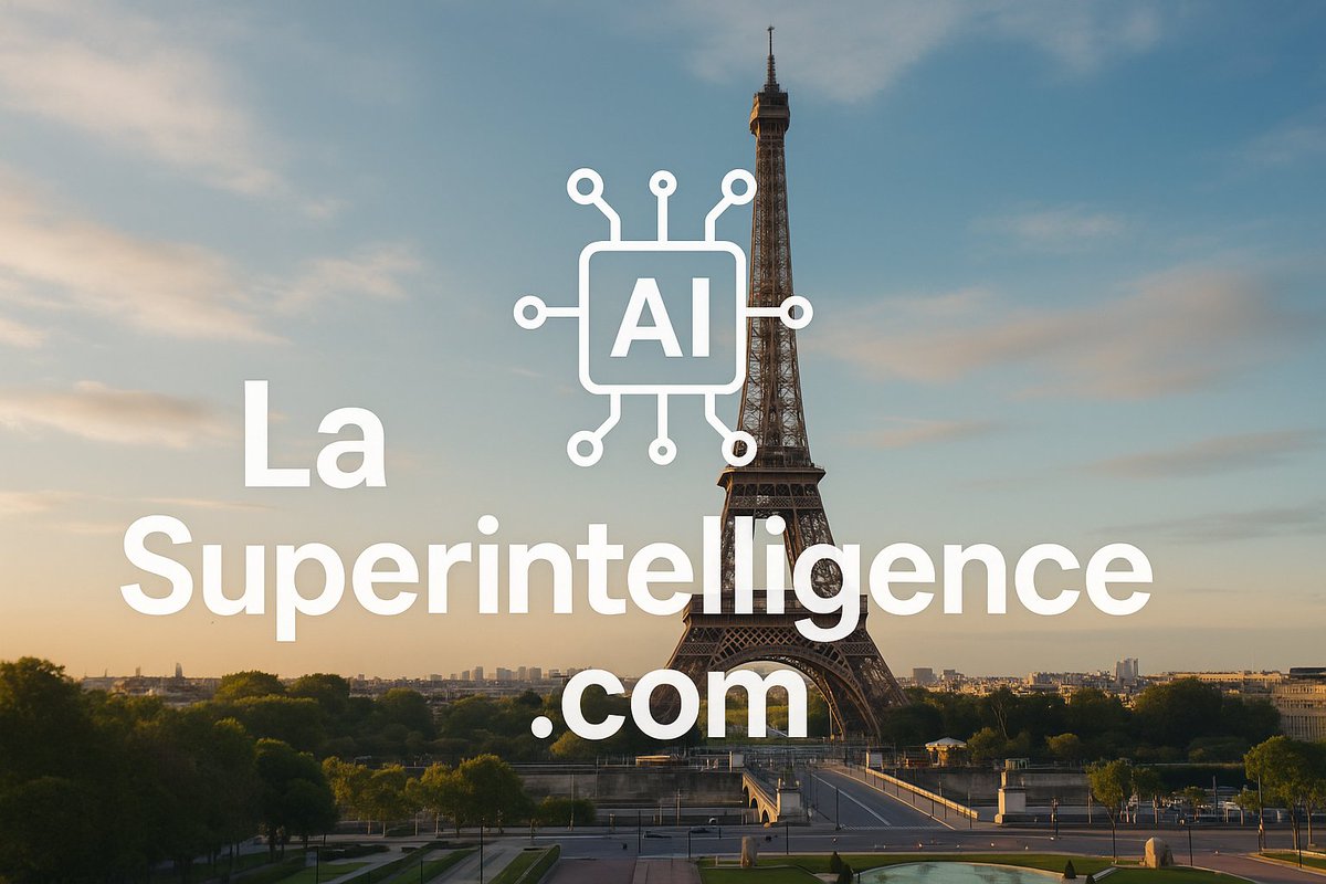 Domain_seller_'s tweet image. LaSuperintelligence.com
(French lang.)

Domain For Sale

#LaSuperintelligence #Francaise #Superintelligence #TechFrancaise #Artificialintelligence #intelligence  #SITech #FutureSI #AISI #AI #ASI #Meta #MetaSi #tech #Sidomain #Techdomain #Domain #Premiumdomain #Domainname
