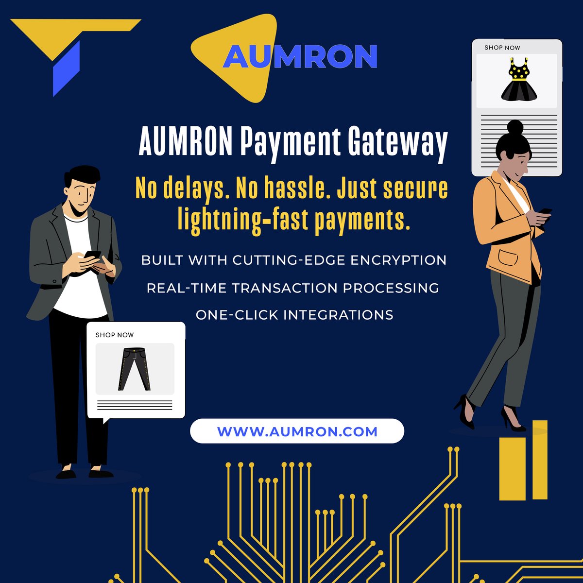 AumronGroup's tweet photo. 💼 AUMRON Payment Gateway
No delays. No hassle. Just secure, lightning-fast payments.

🔐 Built with cutting-edge encryption
⚡ Real-time transaction processing
🖱️ One-click integrations
👉 Start transacting smarter.
🔗 https://t.co/3PDQmav35D
#AUMRON #NextGenPayments https://t.co/dJPZzI3fZZ