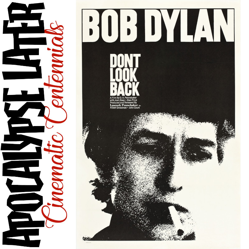 ApocLaterEmpire's tweet image. I'm remembering important people to film who were born in 1925 on their 100th birthdays and the 15th was D. A. Pennebaker's.
I remembered his life and career with Dont Look Back (1967), his glimpse into who Bob Dylan was during his 1965 tour of the UK.
apocalypselaterfilm.com/2025/07/dont-l…