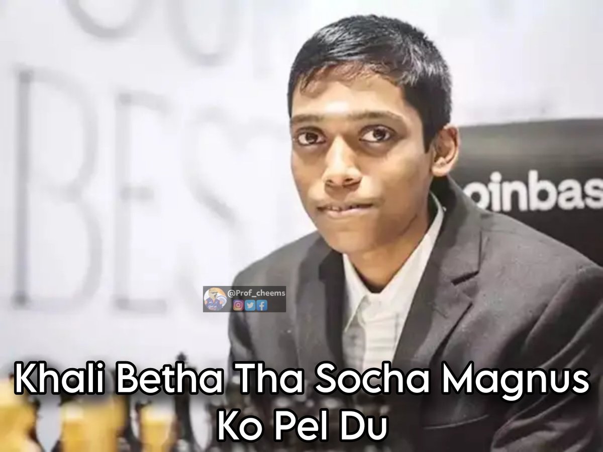 Prof_Cheems's tweet image. #Praggnanandhaa Rocks
Magnus Shockk 🥲