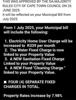 thelostsheep1's tweet image. Wondering if @Our_DA can confirm this is the plan to rip the already cash strapped rates payer in the Cape off. Do not use California as your model.