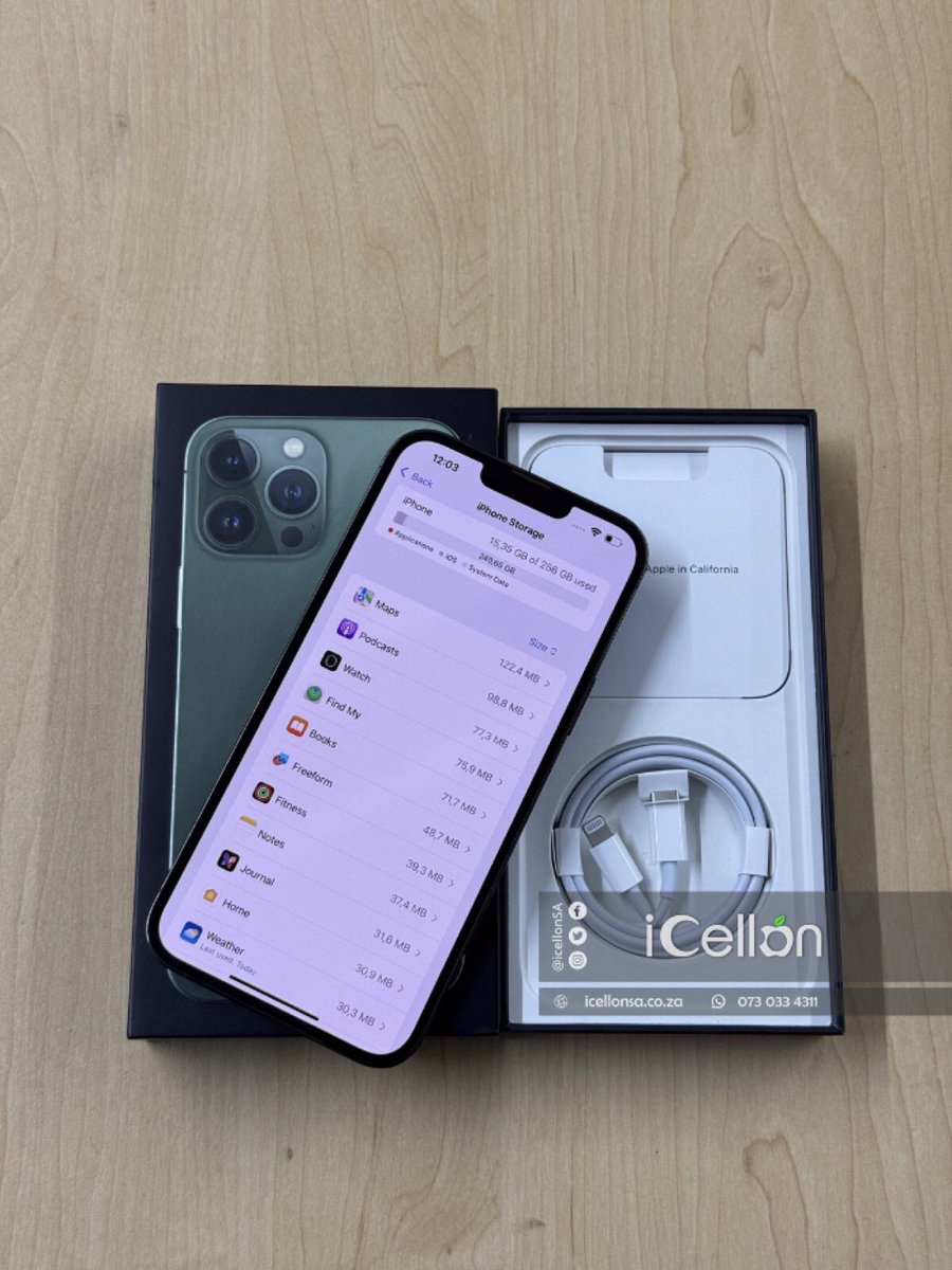 iCellonSA's tweet image. Get this iPhone 13 Pro Max 256GB for only R13499 ⚫️🟢
We do cash on delivery in Johannesburg.
We deliver nationwide through courier.
Call or WhatsApp us at 0730334311 or visit our online shop at icellonsa.co.za