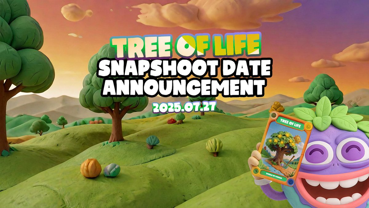 Wonad | Plant to Earn ๐ฑ๐ (@thiswonad) on Twitter photo ๐ณ THE TREE OF LIFE IS COMING ๐ณ
The 7th Card. The one everyoneโs been waiting for.
Snapshot will be taken on Sunday, July 27, 2025 โ at a random time.
๐ Spoiler alert: Power Boost is dropping tomorrow. Prepare to earn more $WPOINT and climb the leaderboard before the snapshot ๐ณ THE TREE OF LIFE IS COMING ๐ณ
The 7th Card. The one everyoneโs been waiting for.
Snapshot will be taken on Sunday, July 27, 2025 โ at a random time.
๐ Spoiler alert: Power Boost is dropping tomorrow. Prepare to earn more $WPOINT and climb the leaderboard before the snapshot