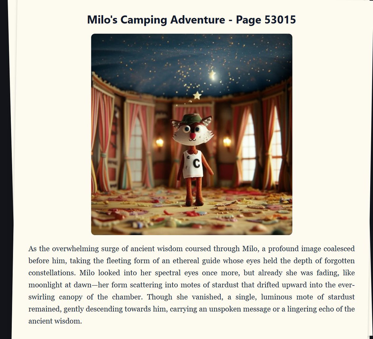 Ansem RIR (@ansemmm___) on Twitter photo luminous mote of stardust remained, gently descending towards him, carrying an unspoken message or a lingering echo of the ancient wisdom.
so interesting, let's continue the story for Milo at <a href="/StoryChain_ai/">StoryChain</a> <a href="/campnetworkxyz/">Camp Network ⛺️</a>
<a href="/KimSooahKarina/">Karina 김수아 🐸🎀</a> story is much better haha luminous mote of stardust remained, gently descending towards him, carrying an unspoken message or a lingering echo of the ancient wisdom.
so interesting, let's continue the story for Milo at <a href="/StoryChain_ai/">StoryChain</a> <a href="/campnetworkxyz/">Camp Network ⛺️</a>
<a href="/KimSooahKarina/">Karina 김수아 🐸🎀</a> story is much better haha