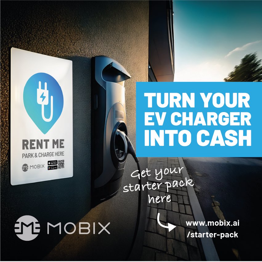Turn your EV charger into cash- rent it out, today! Here‘s your starter pack: mobix.ai/starter-pack/