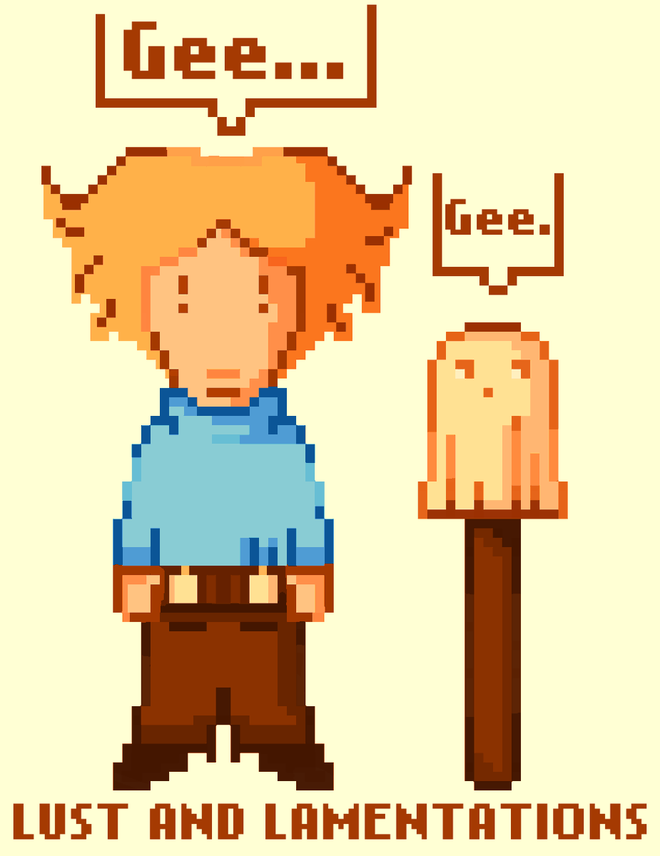 Did this pixel art in Feburary but I'm reposting because I still really like it...hello Lucas #originalcharacter