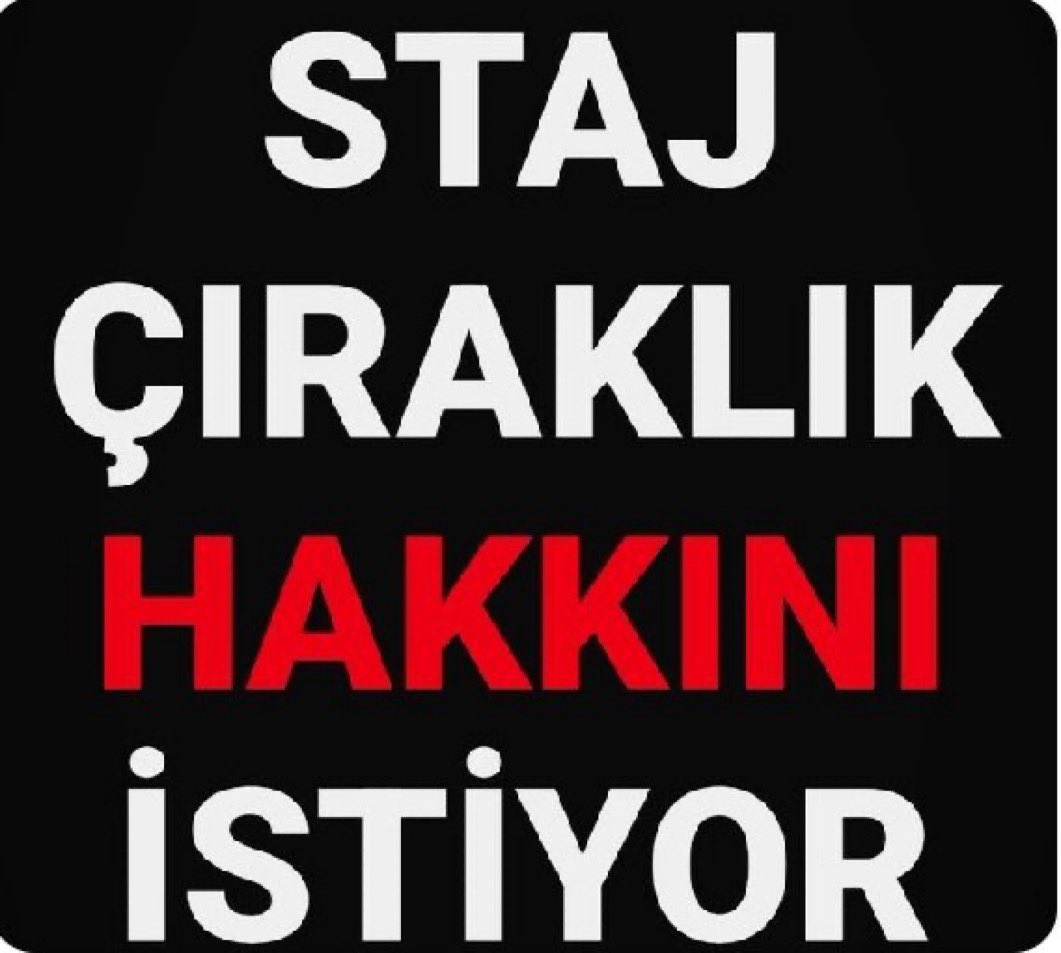 KOCAELİ STAJ ve ÇIRAKLIK MAĞDURLARI DERNEĞİ (@kocaeli_scsm) on Twitter photo STAJYER ve ÇIRAK için önce ADALET‼️
Biz çalıştık,
Biz ürettik,
Biz varız diye; çalışan alınmadı işyerlerine.
Ucuz işçi olduk.
Hakkımız teslim edilsin‼️
<a href="/dbdevletbahceli/">Devlet Bahçeli</a>
<a href="/MKalayci42/">Mustafa Kalaycı</a>
<a href="/erkanakcay45/">Erkan Akçay</a>
<a href="/buyukataman/">İsmet Büyükataman</a>
<a href="/UlviYonter/">Dr.İzzet Ulvi YÖNTER</a>
<a href="/kamilaydinmhp/">Prof.Dr.Kamil Aydın</a>
<a href="/E_SemihYalcin/">E. Semih Yalçın</a>
<a href="/M_Levent_Bulbul/">Muhammed Levent BÜLBÜL</a> STAJYER ve ÇIRAK için önce ADALET‼️
Biz çalıştık,
Biz ürettik,
Biz varız diye; çalışan alınmadı işyerlerine.
Ucuz işçi olduk.
Hakkımız teslim edilsin‼️
<a href="/dbdevletbahceli/">Devlet Bahçeli</a>
<a href="/MKalayci42/">Mustafa Kalaycı</a>
<a href="/erkanakcay45/">Erkan Akçay</a>
<a href="/buyukataman/">İsmet Büyükataman</a>
<a href="/UlviYonter/">Dr.İzzet Ulvi YÖNTER</a>
<a href="/kamilaydinmhp/">Prof.Dr.Kamil Aydın</a>
<a href="/E_SemihYalcin/">E. Semih Yalçın</a>
<a href="/M_Levent_Bulbul/">Muhammed Levent BÜLBÜL</a>