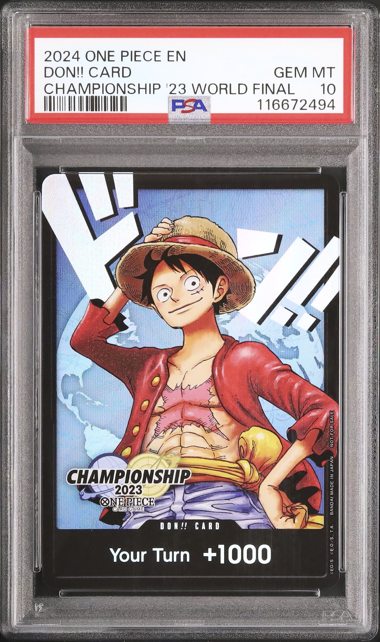 ワンピース カードゲーム クイーン & モンキー・D・ルフィ psa10 PSA 10 ONE PIECE ワンピース カードゲーム P モンキー・D
