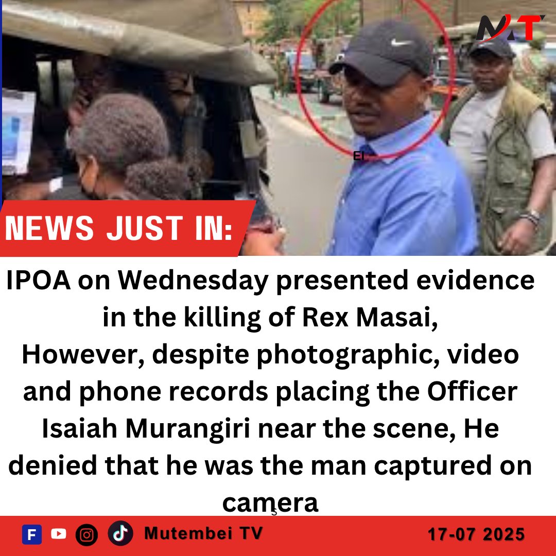 RealDonKitheka's tweet image. 'It wasn't me!' Police officer linked to Rex Masai killing maintains despite video evidence, phone data