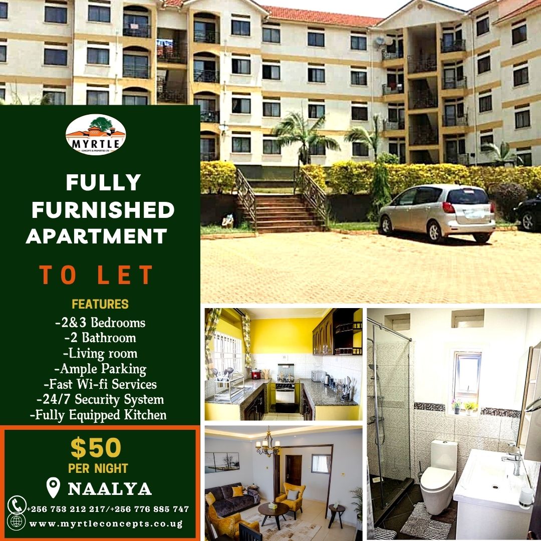 myrtle_concepts's tweet image. 2&amp;amp;3 Bedroom Fully Furnished Apartment to Let in Naalya at USD50 Per Night ! Enjoy comfort &amp;amp; convenience in this stylish fully furnished apartment, perfect for short stays or business trips. Call/WhatsApp: 0753212217 / 0776885747  #MCPUG #ApartmenttoLet #RealEstateAdvisorOfChoice