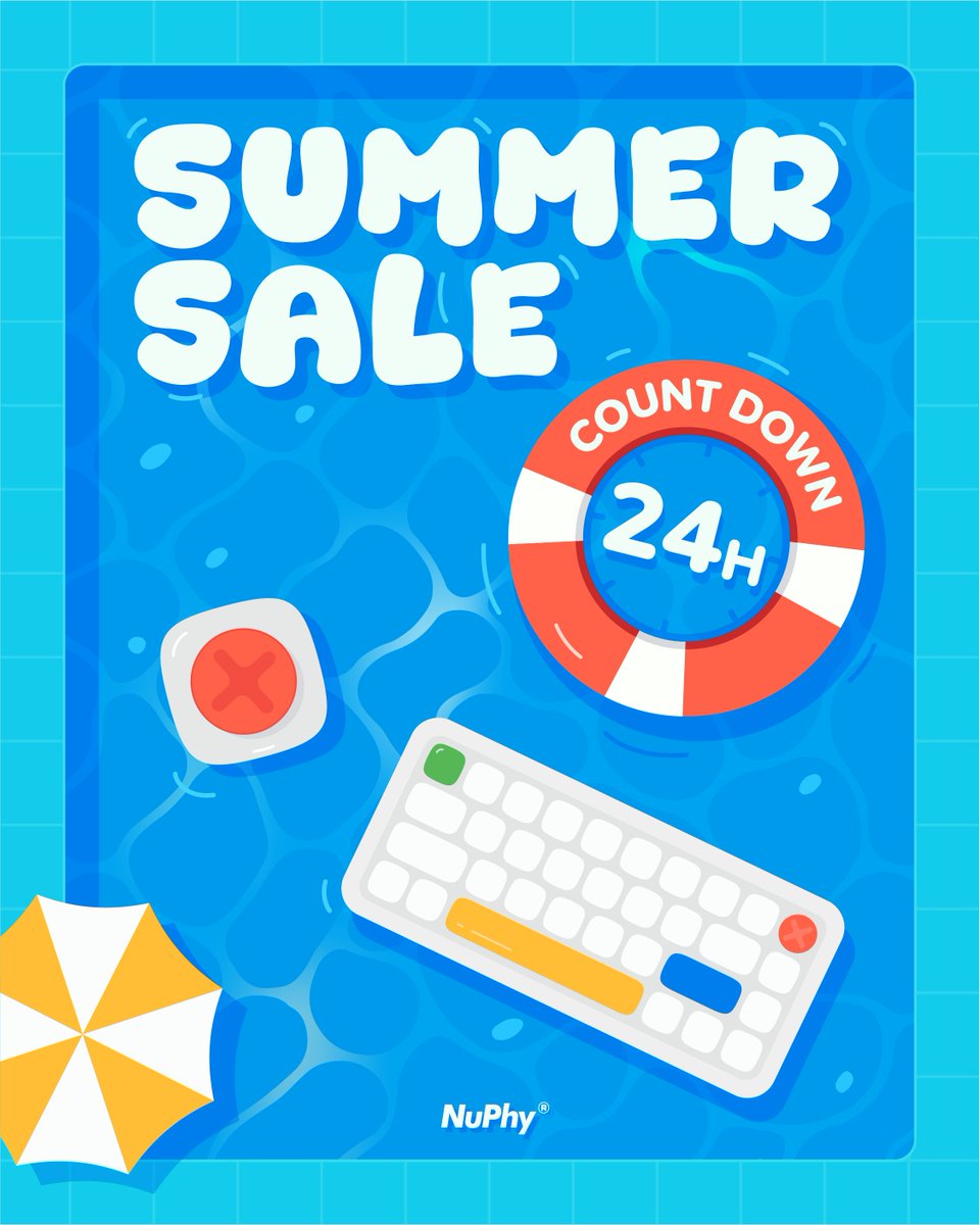 nuphystudio's tweet image. ☀️ Last 24 hours of the summer sale.
Take your time — but not too long.
Promotion details: nuphy.com/pages/summer_s…
#nuphy #nuphysummersale #keyboard #promotion #countdown #SummerSale #tech #kick75 #MechanicalKeyboard