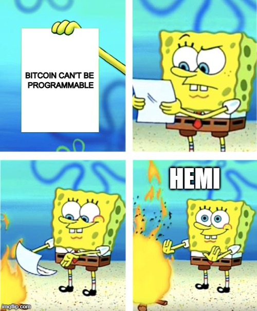 IFerialdi60077's tweet photo. "Bitcoin can’t be programmable"
@hemi_xyz : 😂🔥
We didn’t ask for permission we just built it.
Native. Secure. On Bitcoin.
No wraps. No bridges. No compromises.
#Hemi #BitcoinUnchained #NoWrapsNoBridges #ProgrammableBitcoin https://t.co/6VGaSrMHxa