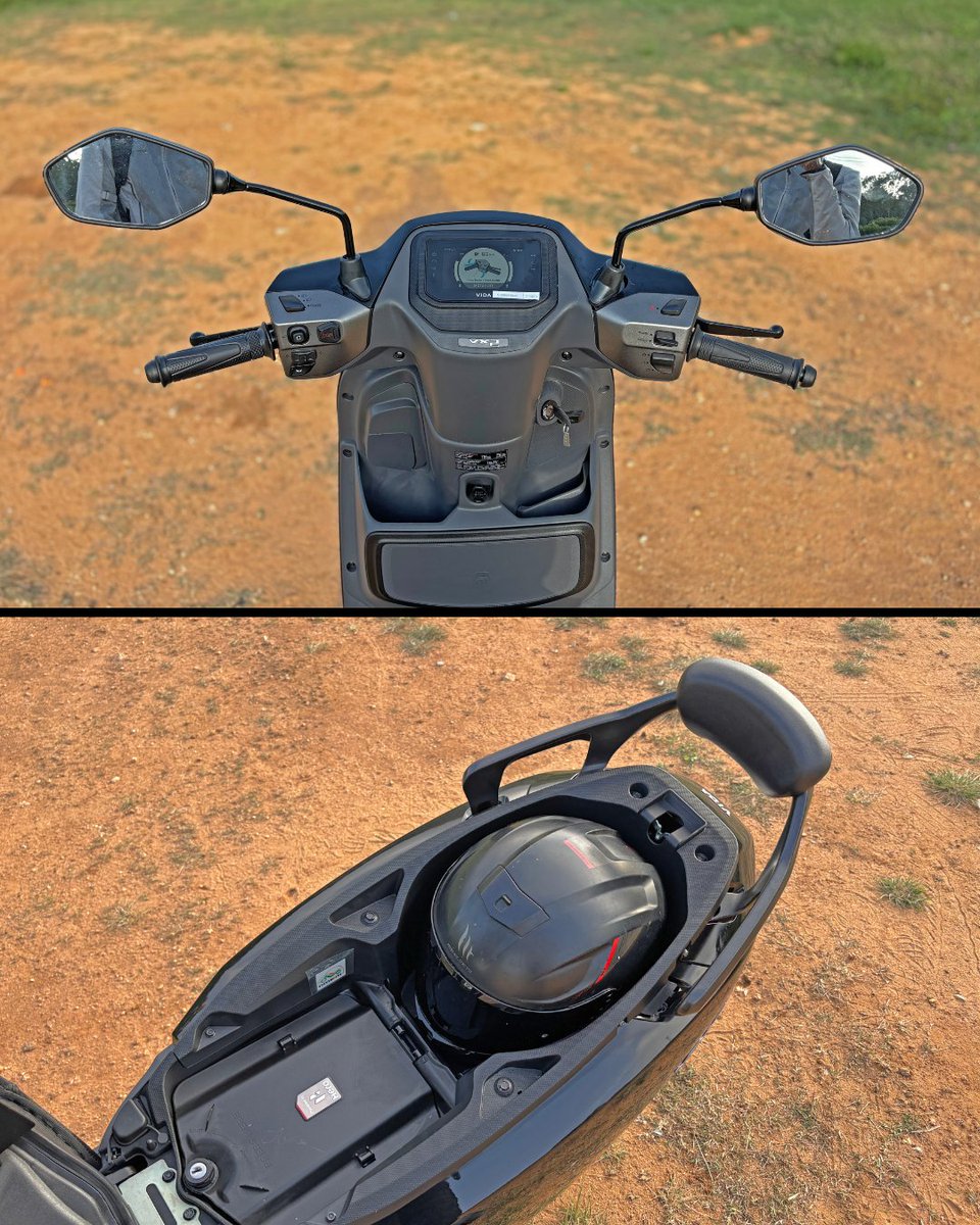 The VX2 sits below Vida's V2 range of electric scooters, and is offered in two variants — Go and Plus. It shares quite a few things with its larger sibling but features a more conventional design.
.
Full report⬇️
team-bhp.com/forum/motorbik…