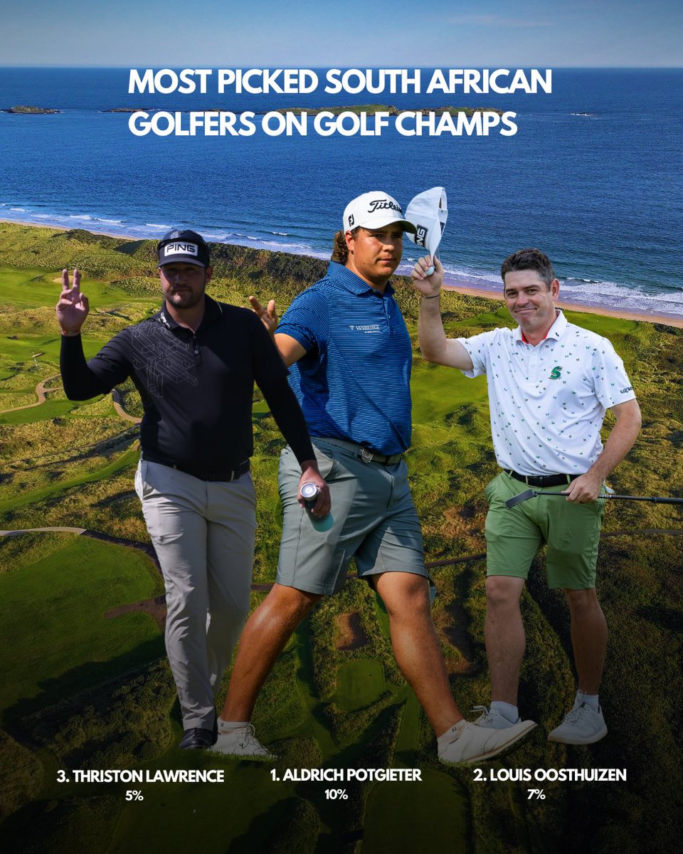 Here are the most picked South Africans on #GolfChamps for this week's @theopen at @royalportrushgolfclub 

Who's in your team?

#TheOpenChampionship