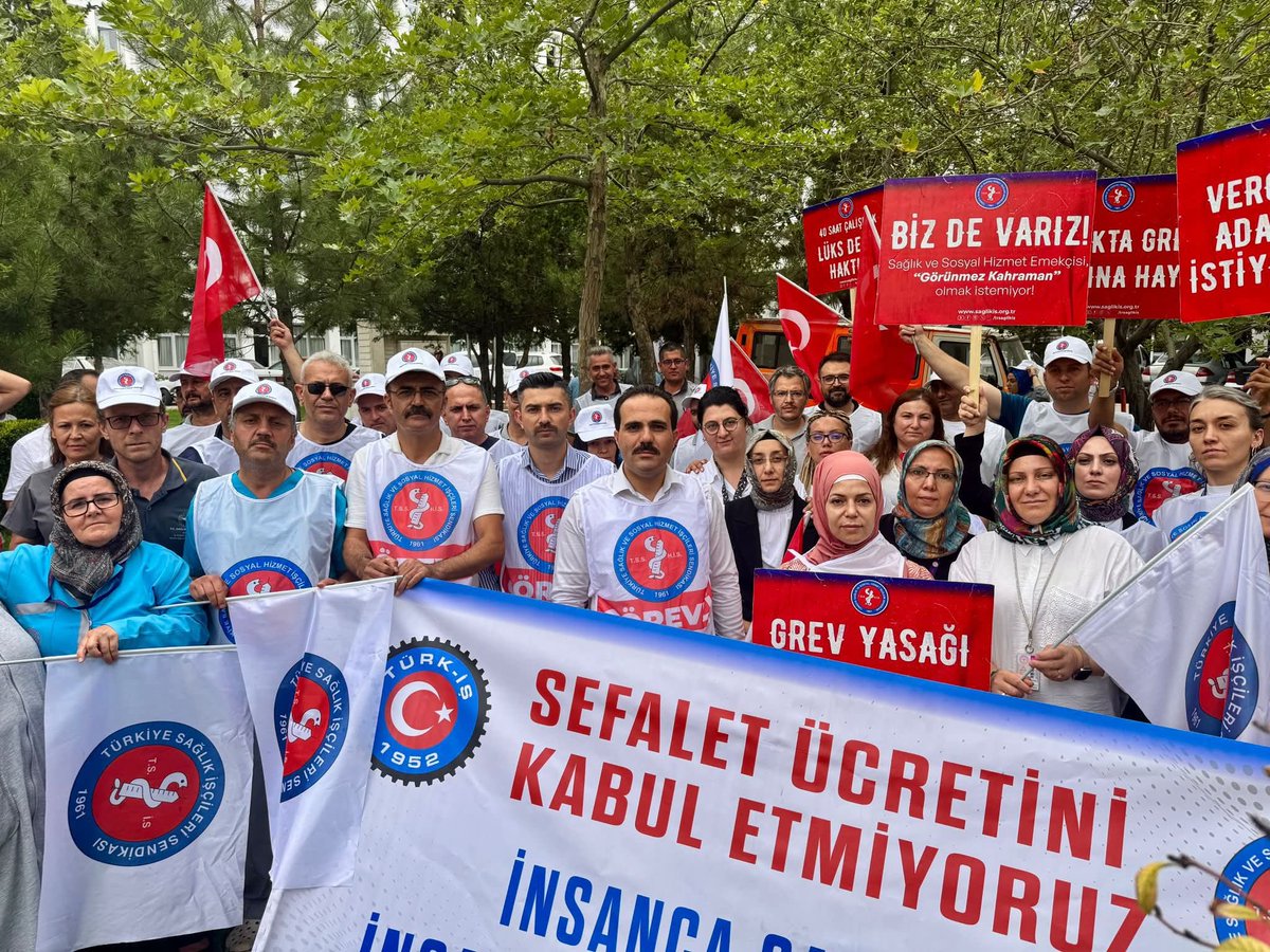 📌Meram Devlet Hastanesi İşçileri... <a href="/trsaglikis/">Türkiye Sağlık ve Sosyal Hizmet İşçileri Sendikası</a> <a href="/HakanToy06/">Hakan Toy🇹🇷</a> 
Taban1800 ZamYüzde50
