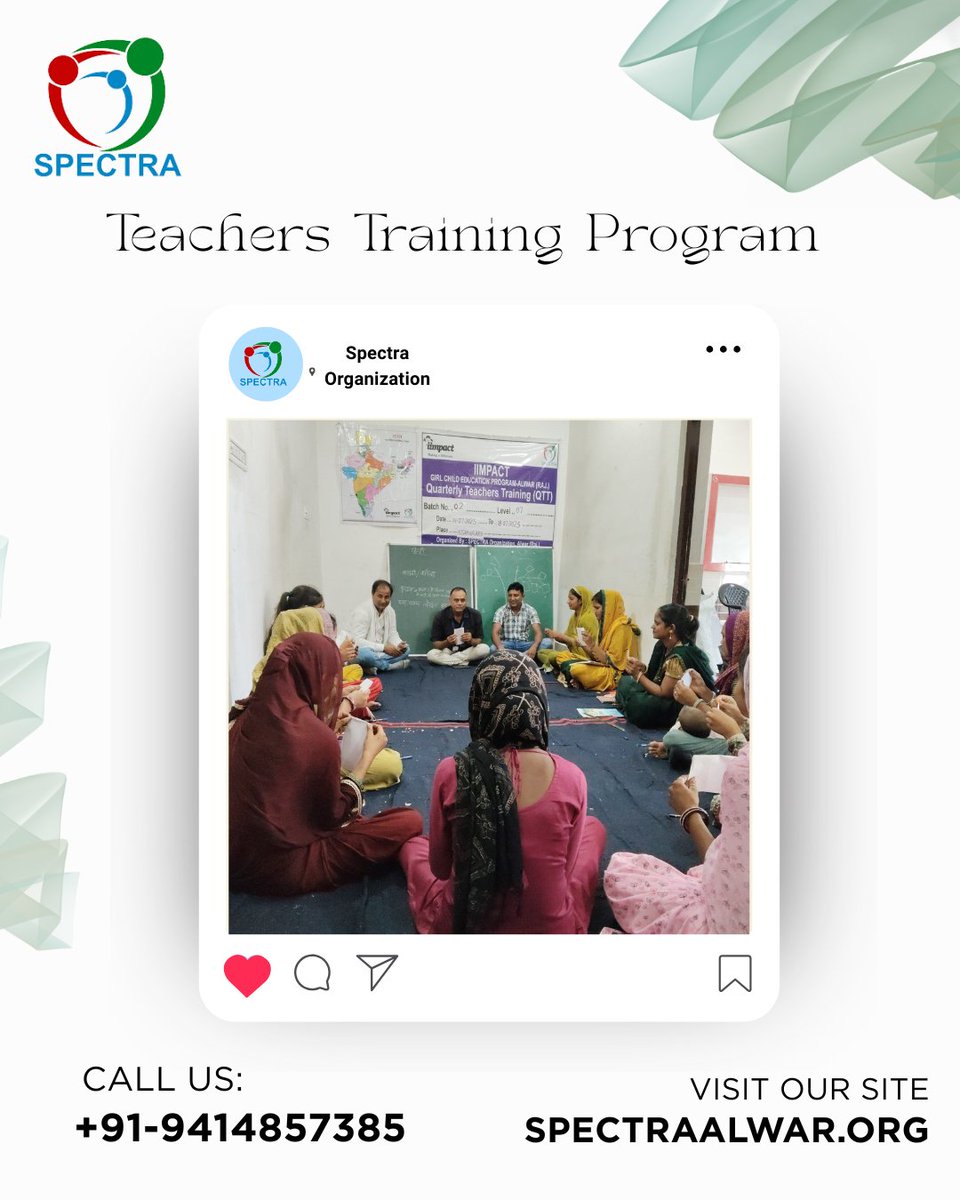Spectra conducted an intensive teacher training workshop in 📍 Kishangarh Bas, Khairthal-Tijara district education centre supported by <a href="/iimpactindia/">iimpact</a> 

#spectraorganisation #iimpact #girlchildeducation  #ruraldevelopment #EducationMatters #Rajasthan  #EducationMatters