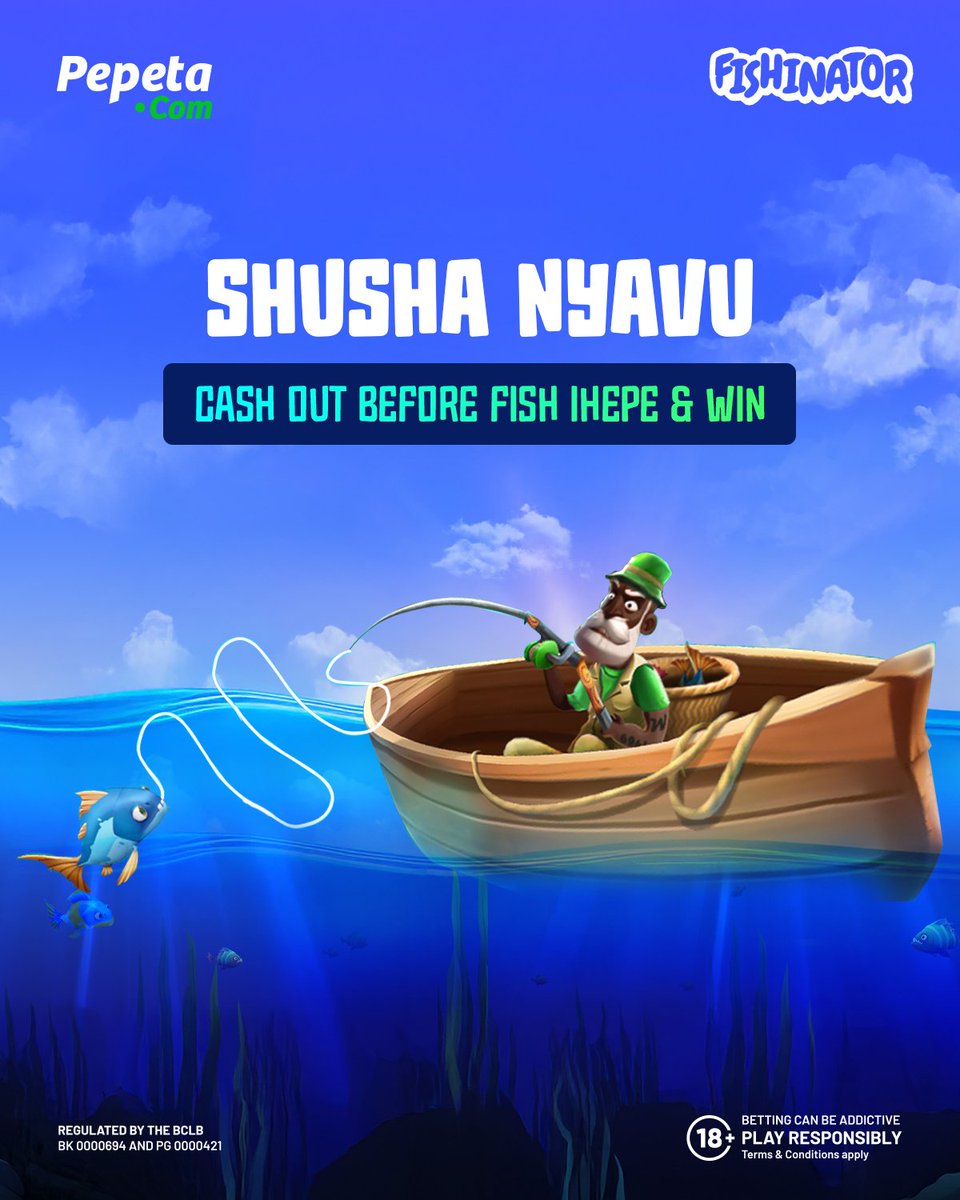 Vua wins kila round na Fishinator🐟 🤑

Ni rahisi, seti hook, kamata fish and CASH OUT before the fish ESCAPES.

Uko tayari kushika samaki mnene? 🎣 
FISH for your fortune.
Cheza FISHINATOR 🐟  sahii 👉 pepeta.com/crash-games/fi…
#HakunaKungoja