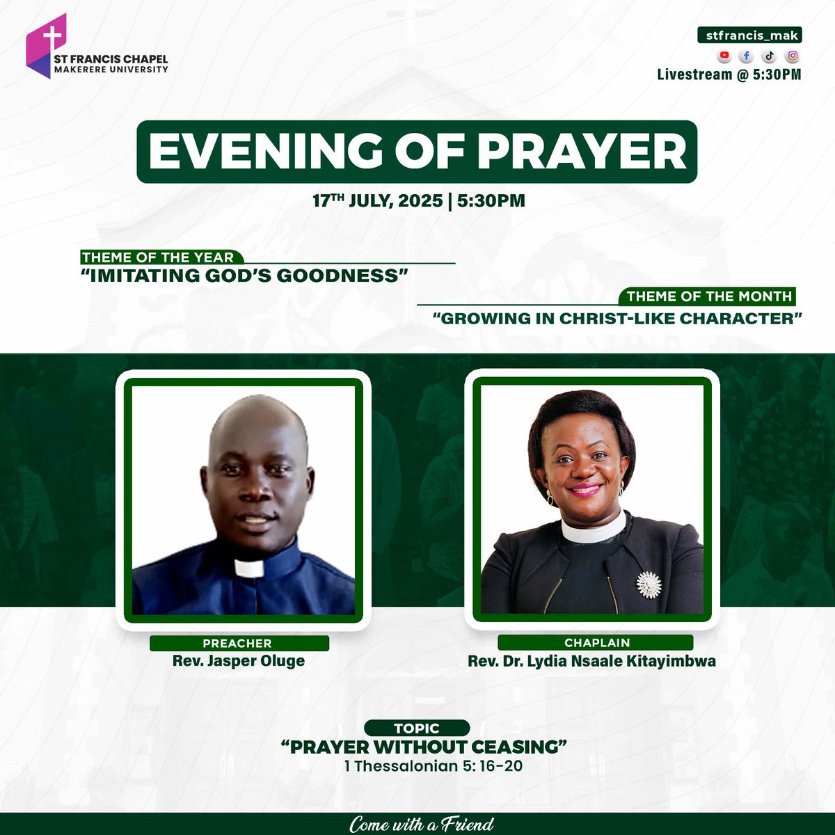 stfrancis_mak's tweet image. Praise God brethren, Join us this Thursday from 5:30PM-7:00PM as we worship and pray together as a family. God bless you.