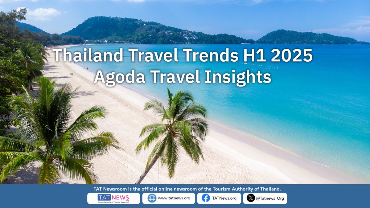 Tatnews_Org's tweet image. 📊✨ Agoda’s top travel insights for Thailand (H1 2025) are here! See what’s trending and where travellers are heading. 🌏📈
👉 PRESS RELEASE: tatnews.org/2025/07/agoda-…
#Thailand #TATNews #ThaiTravelNews #AgodaInsights #TravelTrends #AmazingThailand #ExploreThailand #TourismData