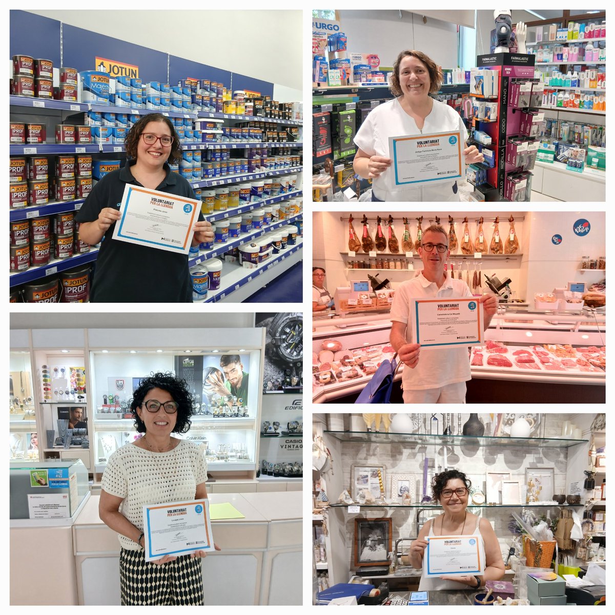 Renoven la seva col·laboració en el programa del Voluntariat per la llengua cinc establiments de Sant Sadurní d'Anoia

➡️ Cal Miqueló

➡️ Lecegui Joiers

➡️ Vímets

➡️ Antiga Farmàcia M. Roca

➡️ Pintures Janer

Trobareu les seves adreces aquí:

cpnl.cat/xarxa/cnlaltpe…