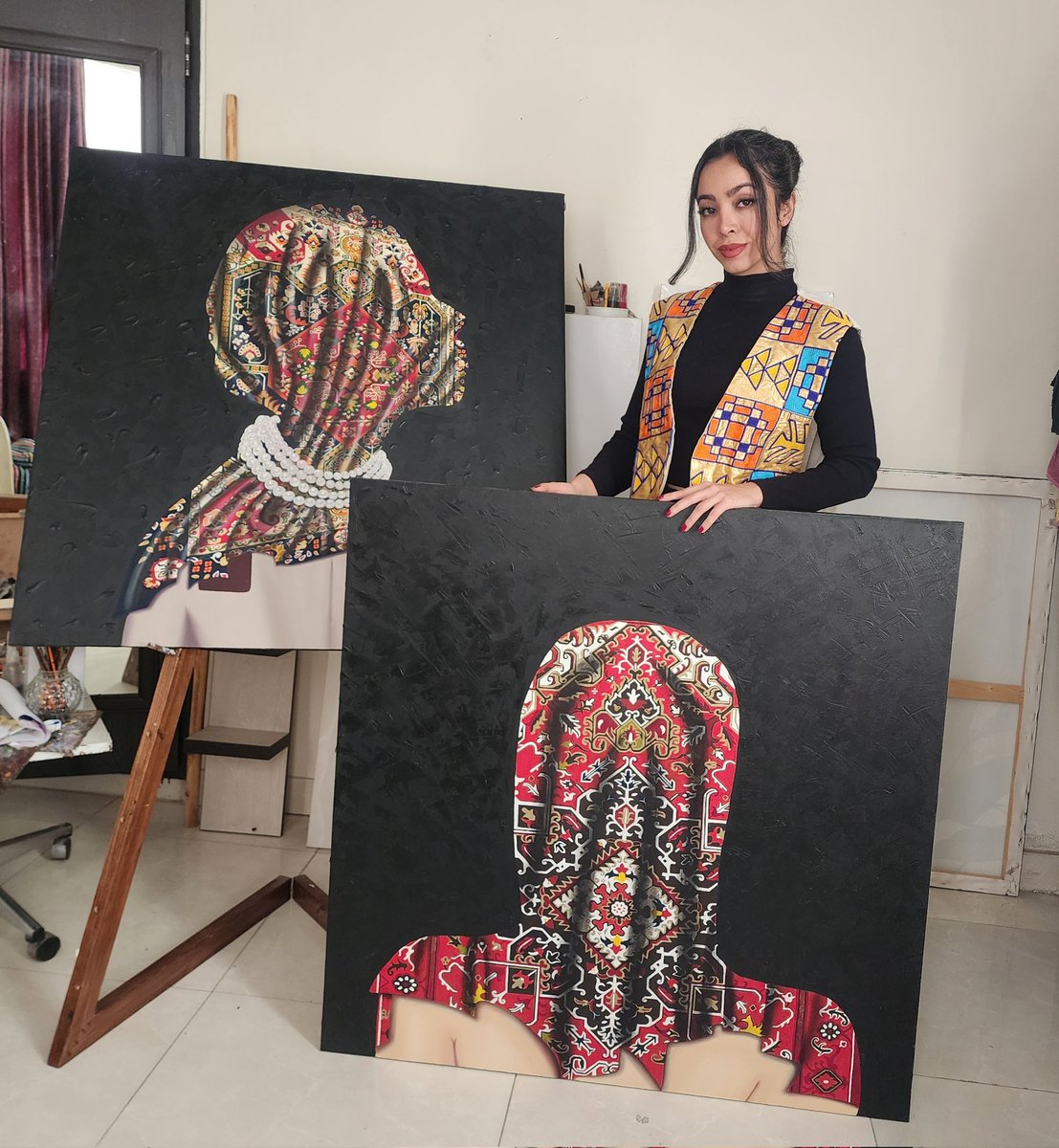 __sarart_'s tweet image. 🌞H A P P Y D A Y fam 🤗
🟥Art means giving life to traditions in a new form.
These works are inspired by the heart of Iranian carpets, with a modern and different look.❤️
■Oil plainting🎨
■each 0.66 ETH
✅️WIP & Link ⤵️