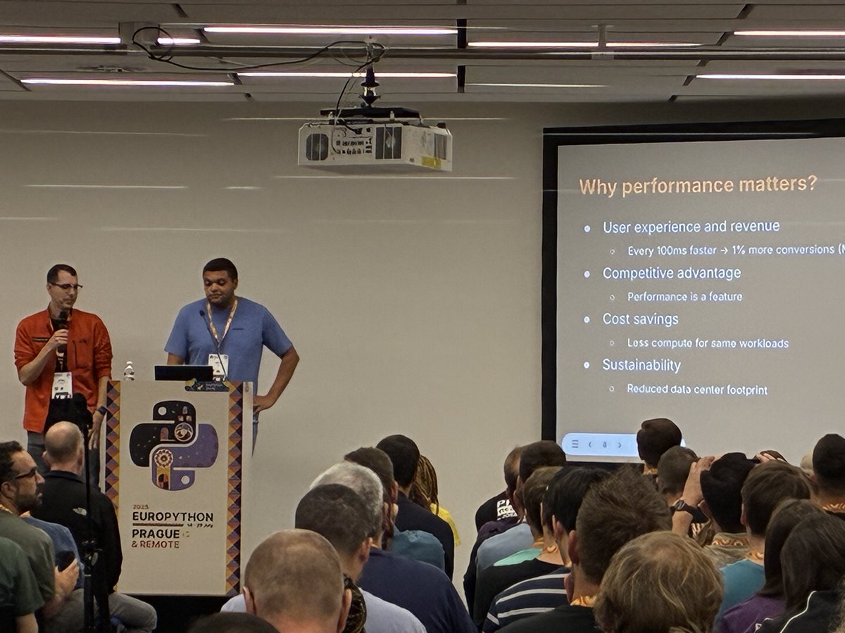 thibaud_colas's tweet image. Why #Python performance matters… Reduce data center footprint, F YEAH! From @adriencaccia @art049 @codspeedhq at #EuroPython #europython2025