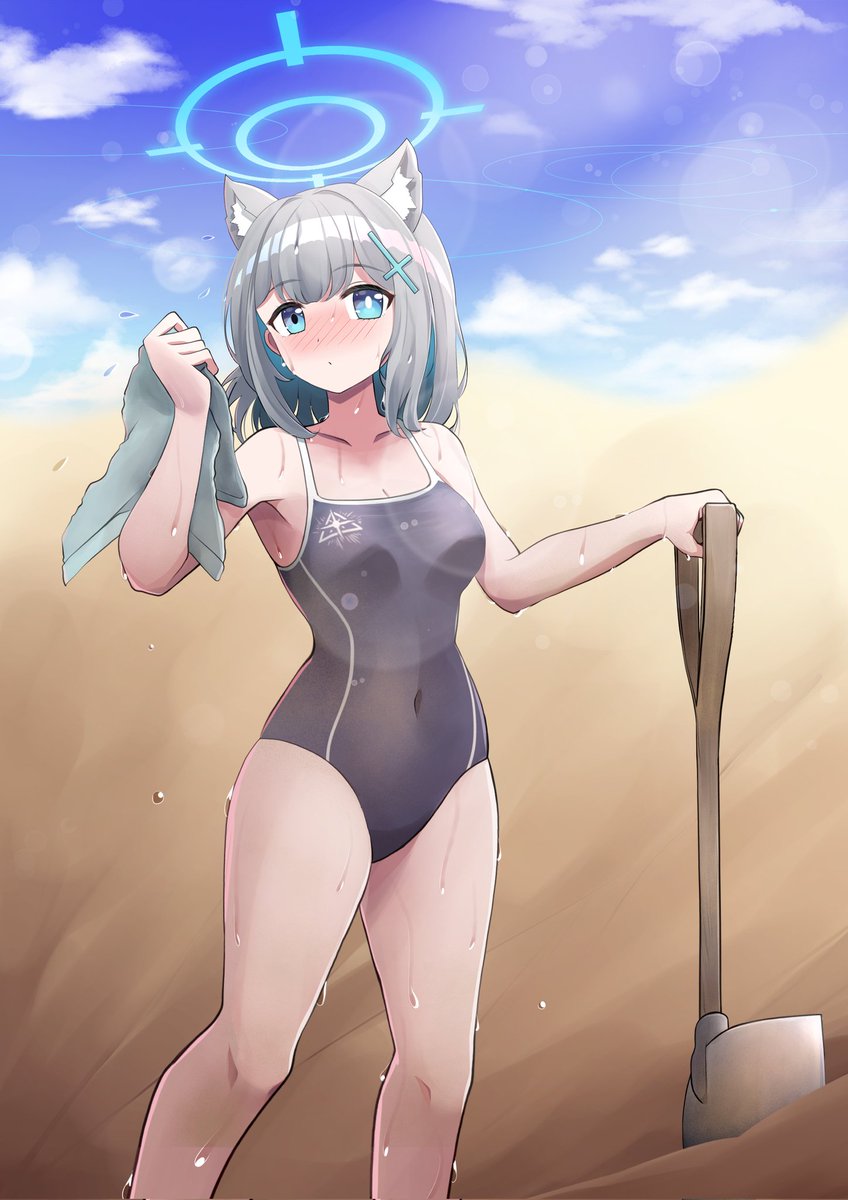 スク水 シロコ
#ブルアカ