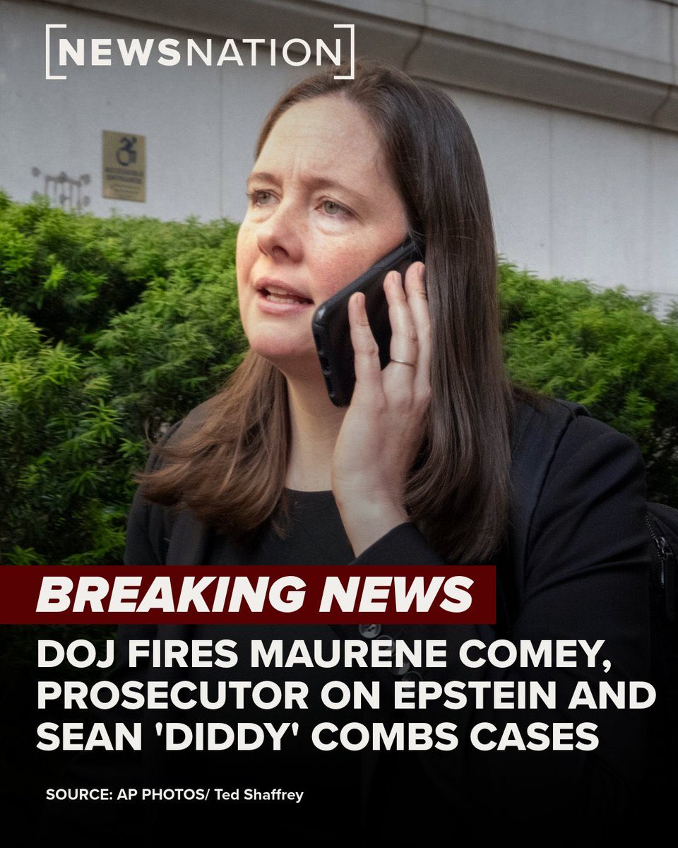Stornoway_Cove's tweet image. The Trump revenge tour continues…
He has instructed the DOJ to fire Maurene Comey, daughter of Hames Comey, prosecutor involved in the Epstein and Diddy cases.
“The reason for her firing was not immediately clear."
Seems pretty clear to me.
What did Trump do to these girls?
