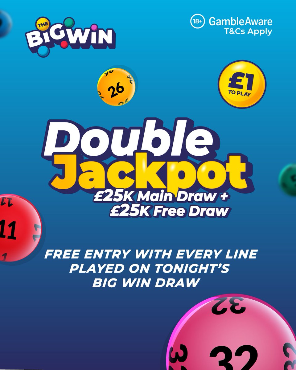HealthLottery's tweet photo. This is your reminder for today ! Could be the best £1 you spend. Play at https://t.co/j2sSxKjp4c to play!
#doublejackpot #bigwin #healthlottery https://t.co/griFWufZmT