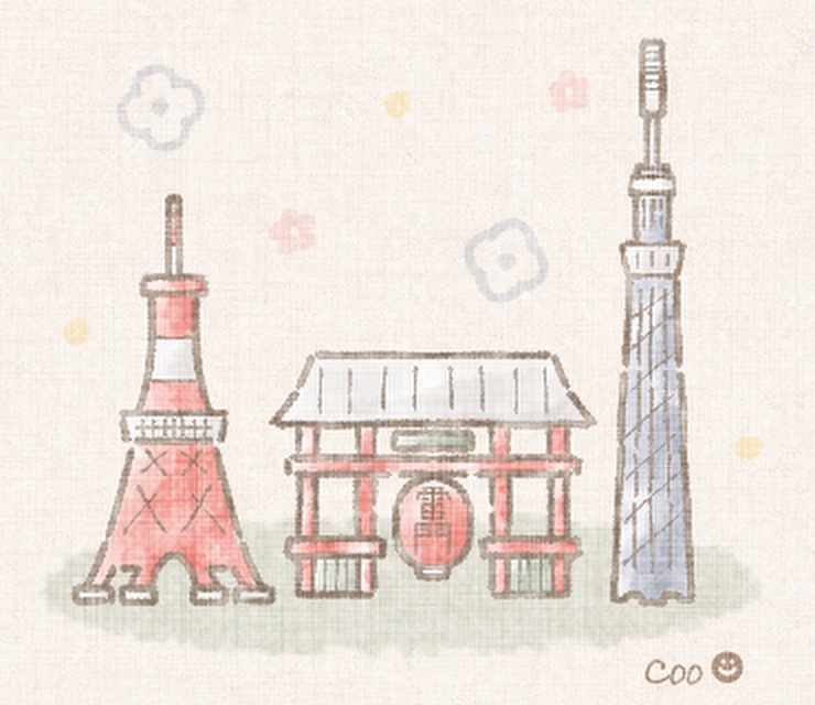 Coo__o's tweet photo. 7月17日☻ #東京の日 𖡪

#こねずみくん #ねこ #くま #うさぎ 
#イラスト #ゆるいイラスト #今日は何の日 
#LINEスタンプ #LINE絵文字 
#東京タワー #���門 #スカイツリー https://t.co/NeHCuKyP89