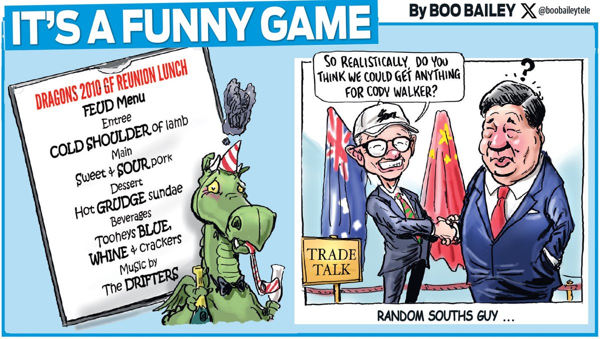 Scott Bailey (@boobaileytele) on Twitter photo As the red v (kind of) celebrated passed glory, our PM proved you cant take the bunny out of the Beijing boy. A taste of My #nrl toons for <a href="/telegraph_sport/">Telegraph Sport</a> sportcon with <a href="/MCarayannis/">Michael Carayannis</a> and <a href="/brentread_7/">Brent Read</a> As the red v (kind of) celebrated passed glory, our PM proved you cant take the bunny out of the Beijing boy. A taste of My #nrl toons for <a href="/telegraph_sport/">Telegraph Sport</a> sportcon with <a href="/MCarayannis/">Michael Carayannis</a> and <a href="/brentread_7/">Brent Read</a>