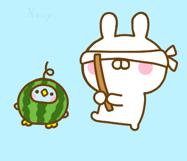 nao200's tweet image. 🍉スイカ割だよ🍉