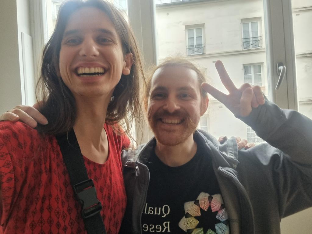 lenafold's tweet image. I am still excited about the @QualiaRI meetup in Paris yesterday😊. And I'm very grateful for the exchange with @algekalipso about my model of consciousness, and the opportunity to give a small talk on that.💮❤