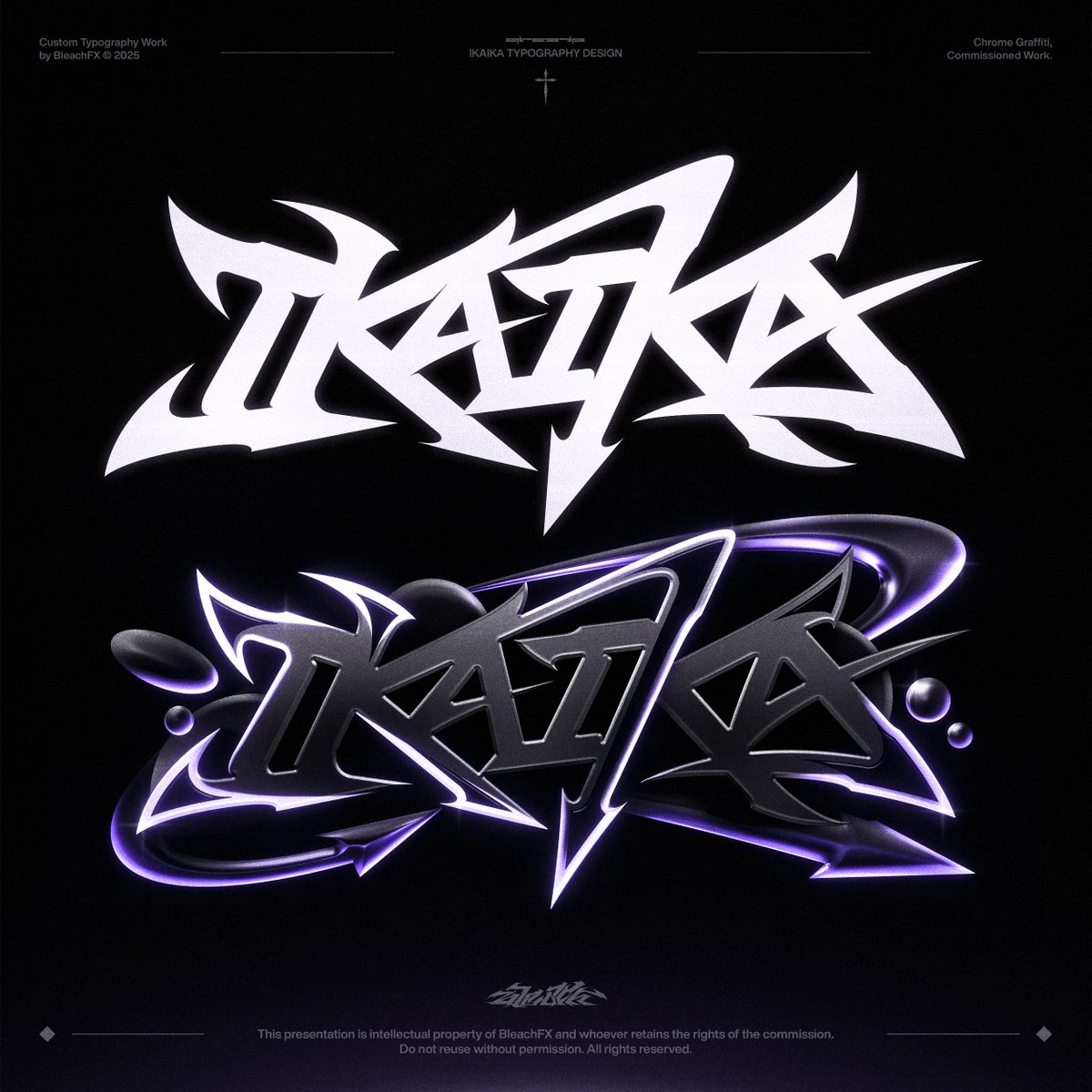 BleachFX's tweet image. IKAIKA Typography Design