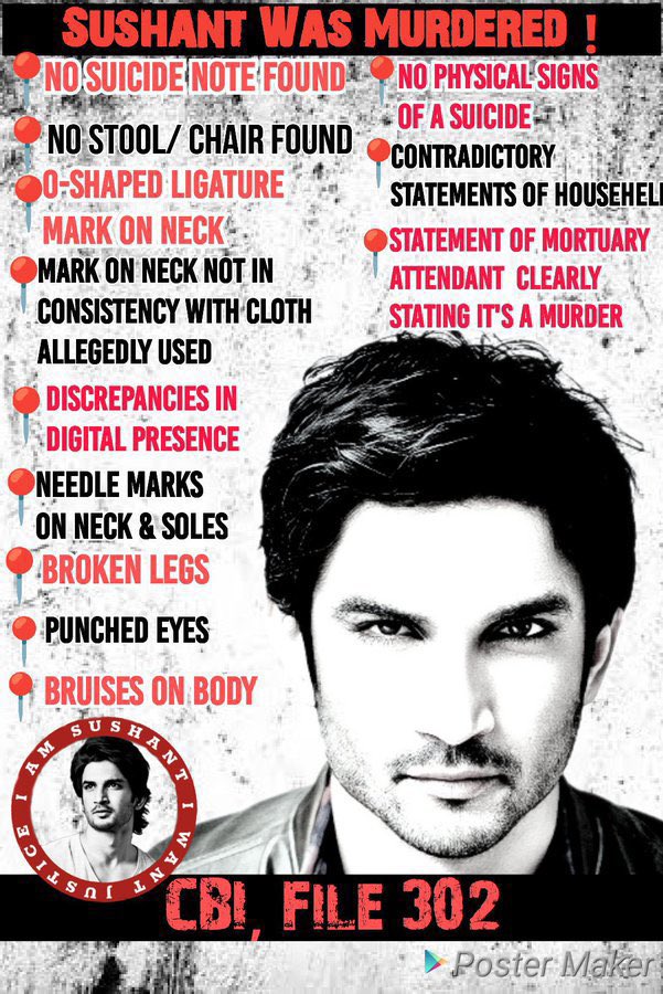 Instead of piecing together a timeline consistent with mxrder 
MuPo in 15 min declared it a su!cide

Everything leading up to 14Jun &amp;what followed after 
plan to kill Sushant Singh Rajput.
moles planted,surreptitiously drugged,kept in isolation 

Chronology Of Events InSSRCase