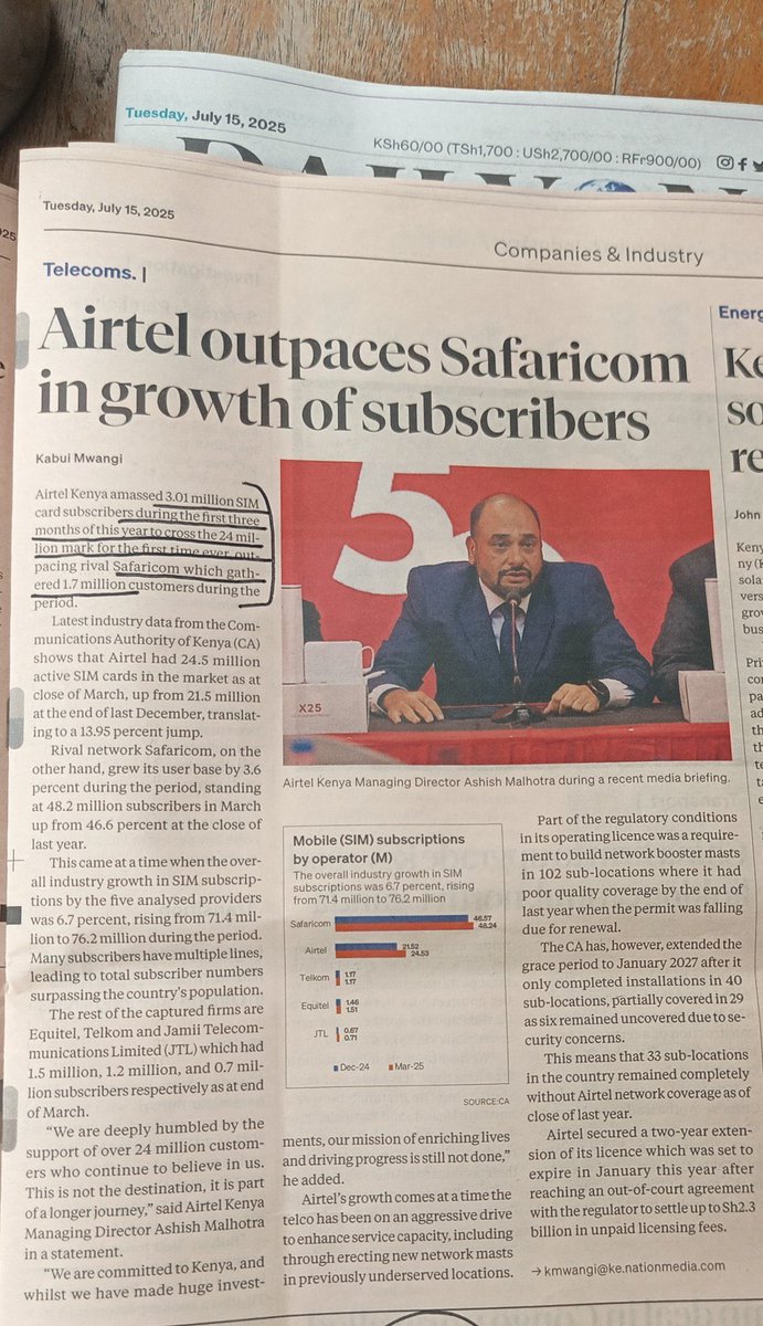 FGaitho237's tweet photo. Dear Kenyans, we’ve made strides together, slowly but surely weakening one of the biggest culprits behind our suffering - Safaricom - guilty of colluding with police abduction squads by sharing data and shutting down networks to stifle our protests. 

Reports from the regulator show their new subscriptions plummeting as you migrate to competitors in droves, proving our efforts are working.

Now, we humbly urge you to take this fight further and cripple the government and its greedy enablers. 

Join us in boycotting taxes to the Kenya Revenue Authority and the companies oppressing us-starting with Safaricom, EABL, and Brookside Dairies.

One of the main shareholders of EABL is Mama Ngina Kenyatta, the reason why indigenous brewers and distillers were targeted in raids during Uhuru’s presidency while EABL remained untouched. 

Brookside Dairies, the Kenyatta family’s cash cow, thrives on unfair practices, and Uhuru, linked by ICC indictments as the true Mungiki leader, continues to fuel violence, destruction, and rape alongside the Gen Z protests. 

The sugar industry, hijacked by Somali oligarchs like Aden Duale, has crushed Western Kenya’s farmer outgrowers, robbing our farmers of their hard-earned gains.

By taking these bold steps, we can reclaim our nation from the cartels and cannibals plundering it and trampling our constitutional rights. Stand with us-boycott now!