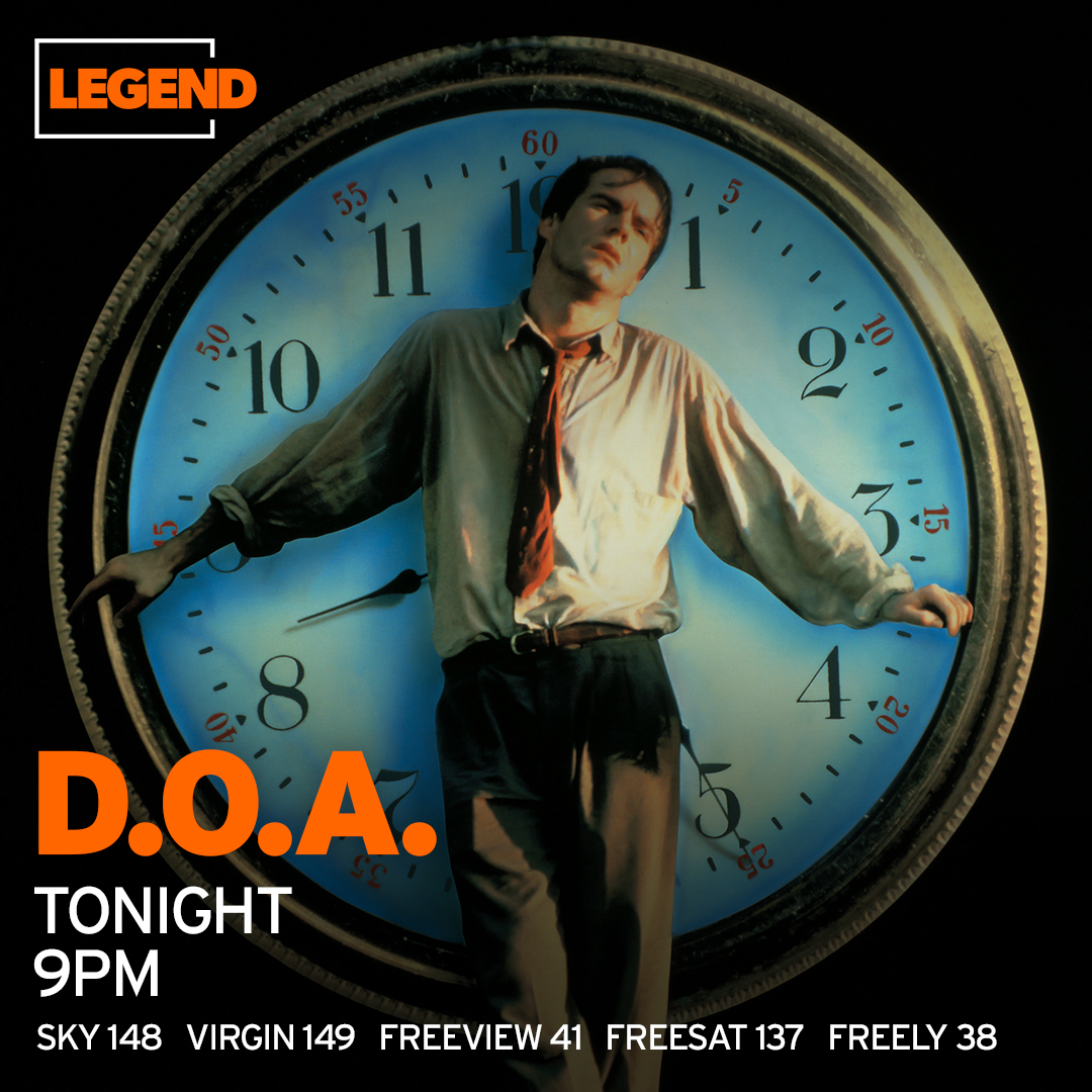 Legend__Channel's tweet image. A professor (Dennis Quaid) accused of murdering his wife's lover is given a slow-acting poison and has 24 hours to find his would-be killer. Will he succeed or will he be D.O.A? Find out at 9pm.
@FreeviewTV 41, @freesat_tv 137, @skytv 148, @virginmedia 149, @Freely_tv 38.