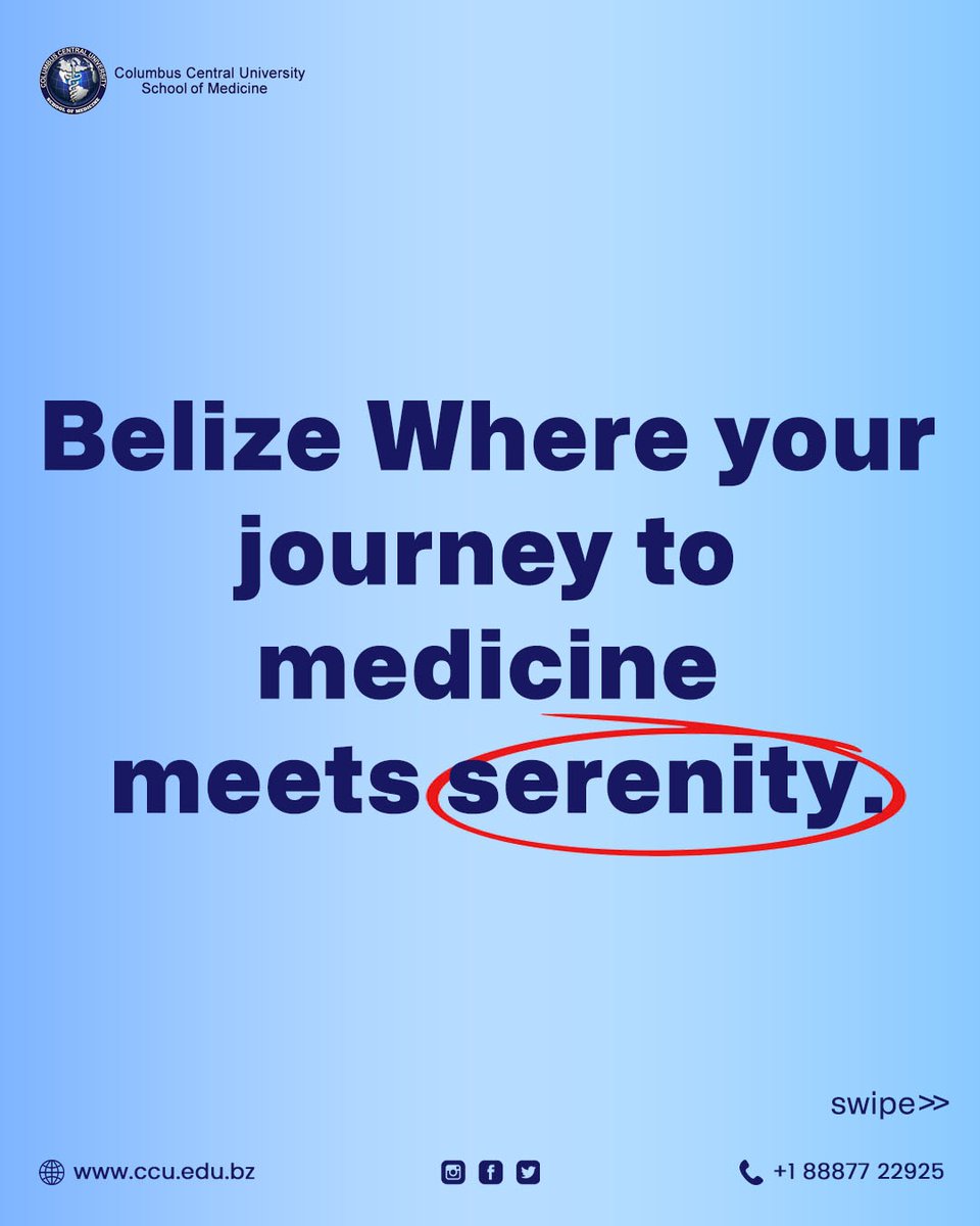 columbus_univ's tweet image. Belize: Where Your Journey to Medicine Meets Serenity
At CCU, you don’t just study medicine — you live it in a peaceful, inspiring setting.

#StudyInBelize #CCUBelize #FutureDoctors #TropicalMedSchool #MedicalEducationAbroad #WellnessAndLearning #GlobalDoctors #WhiteCoatJourney