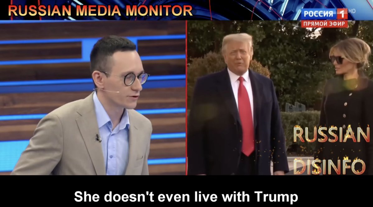 I am dying from laughter!  We successfully memed our way into getting Russian State TV to talk about Melania Trump as an agent of Ukraine!