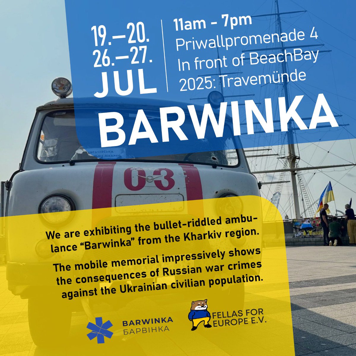 fellas4europe's tweet image. Norddeutschland schon im Sommerurlaub? Kein Problem, #Barwinka kommt an den Wochenenden zu Euch ans Meer.
Besucht sie!